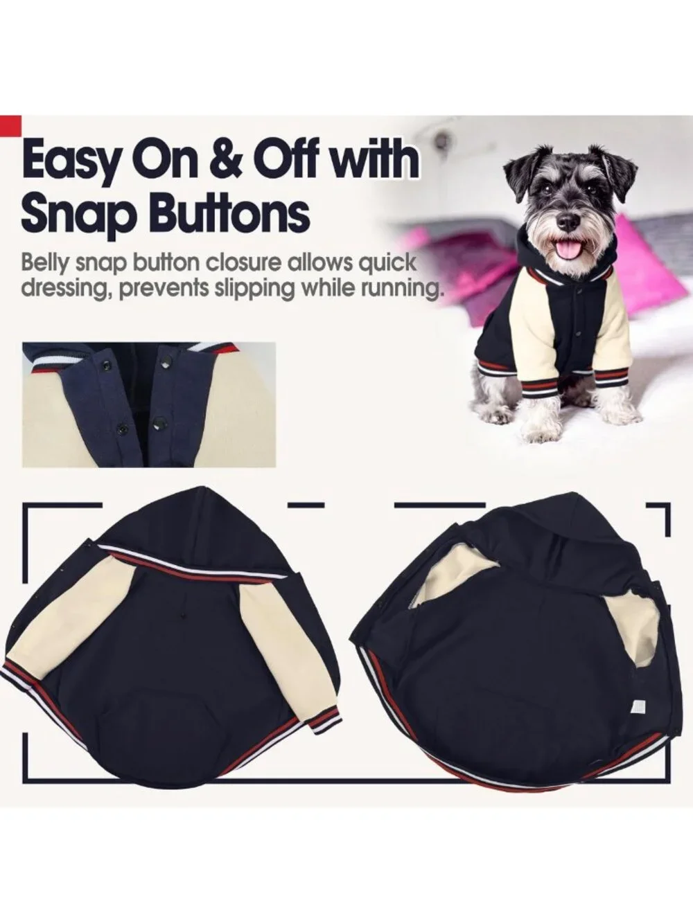 Cozy Fleece Dog Hoodie Sweater - Warm Apparel for Small to XL Dogs